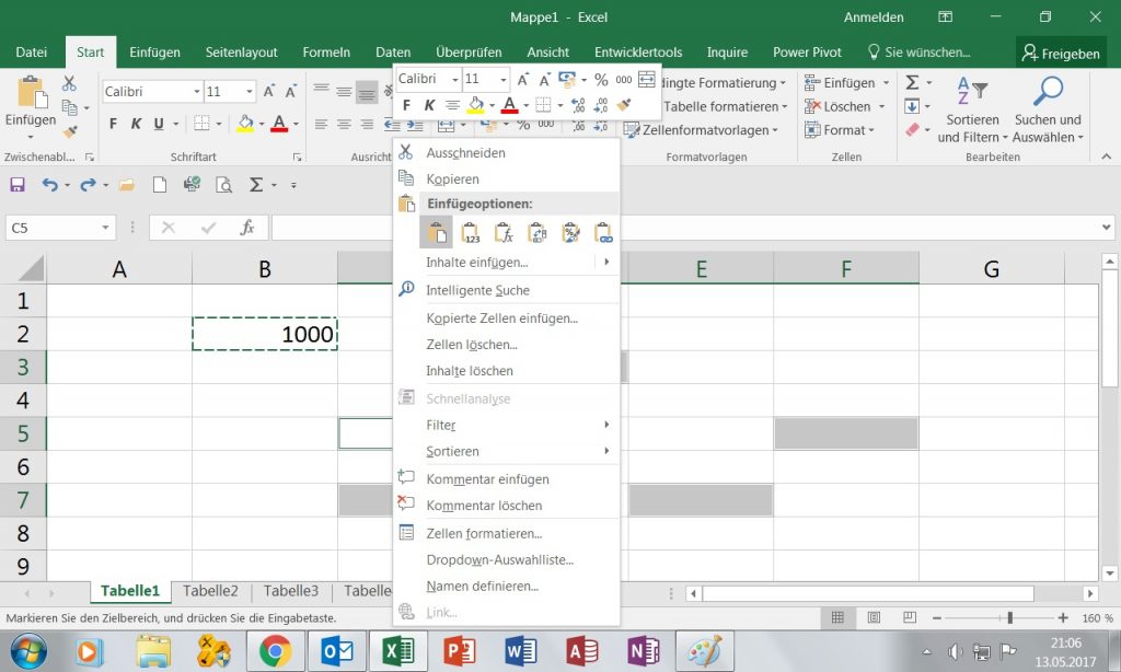 Excel Tipps & Tricks 02 Zahl oder Text in mehrere Zellen gleichzeitig eingeben Zeitreisender