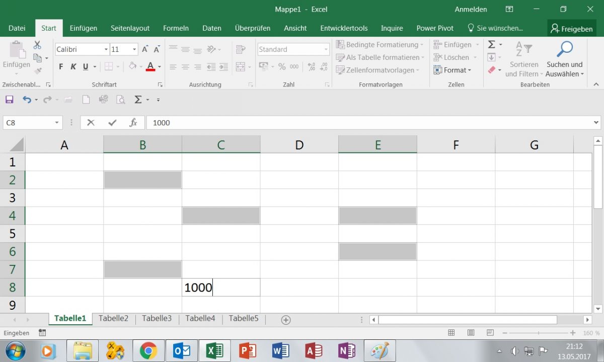 Excel Tipps & Tricks 02 Zahl oder Text in mehrere Zellen gleichzeitig eingeben Zeitreisender