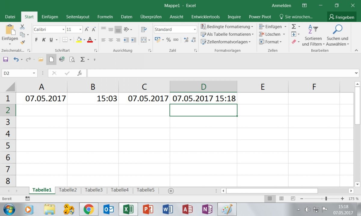 Excel Tipps & Tricks #01: Datum und Uhrzeit in eine Zelle einfügen 