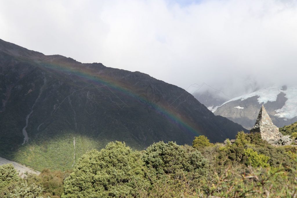 Das Ehrenmal für die Bergsteiger, die am Mount Cook ihr Leben verloren haben.